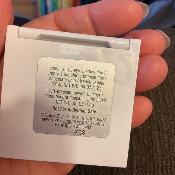 Clinique Colour Surge Eye Shadow chocolate chip French vanilla, Pink Blush New - Picture 7 of 8